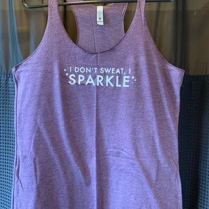 I don’t sweat I sparkle racerback tank